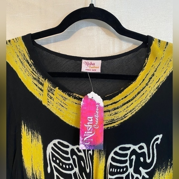 NWT Nisha  Creations Indian Sheer Dress Black Ladies OS - Picture 3 of 13